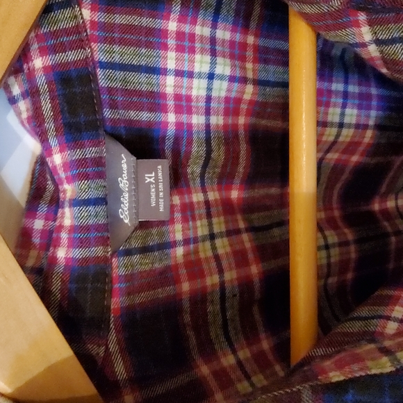 Eddie Bauer Ladies Flannel Shirt, XL - Picture 2 of 5